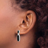 Lex & Lu Sterling Silver Onyx Double Drop Earrings - 3 - Lex & Lu