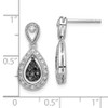 Lex & Lu Sterling Silver w/Rhodium Black & White Diamond Earrings - 4 - Lex & Lu