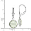 Lex & Lu Sterling Silver Green Quartz Dangle Lever Back Earrings - 4 - Lex & Lu