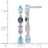 Lex & Lu Sterling Silver Amethyst, Blue Topaz & Iolite Dangle Earrings - 4 - Lex & Lu