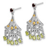 Lex & Lu Sterling Silver Garnet, Citrine & Peridot Dangle Earrings - 2 - Lex & Lu