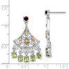 Lex & Lu Sterling Silver Garnet, Citrine & Peridot Dangle Earrings - 4 - Lex & Lu