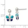 Lex & Lu Sterling Silver Enamel Butterfly Post Dangle Earrings - 4 - Lex & Lu