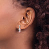 Lex & Lu Sterling Silver Pink Enamel Horse Dangle Post Earrings - 3 - Lex & Lu