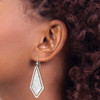 Lex & Lu Sterling Silver w/Rhodium Etched Shepherd Hook Earrings LAL109446 - 3 - Lex & Lu