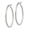 Lex & Lu Sterling Silver Polished D/C Large Hoop Earrings LAL109456 - 2 - Lex & Lu