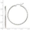 Lex & Lu Sterling Silver Polished D/C Large Hoop Earrings LAL109456 - 4 - Lex & Lu