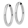 Lex & Lu Sterling Silver w/Rhodium Endless Tube Hoop Earrings LAL109481 - 2 - Lex & Lu