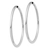 Lex & Lu Sterling Silver w/Rhodium Endless Tube Hoop Earrings LAL109484 - 2 - Lex & Lu