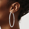 Lex & Lu Sterling Silver w/Rhodium Endless Tube Hoop Earrings LAL109484 - 3 - Lex & Lu