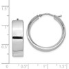 Lex & Lu Sterling Silver w/Rhodium Polished Hoop Earrings - 4 - Lex & Lu