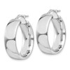 Lex & Lu Sterling Silver w/Rhodium Hoop Earrings - 2 - Lex & Lu
