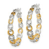 Lex & Lu Sterling Silver Flash Gold-plated Hoop Earrings - 2 - Lex & Lu