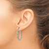 Lex & Lu Sterling Silver Polished Hinged Hoop Earrings LAL109533 - 3 - Lex & Lu