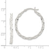 Lex & Lu Sterling Silver Polished Hinged Hoop Earrings LAL109533 - 4 - Lex & Lu