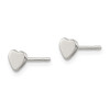 Lex & Lu Sterling Silver Polished Heart Post Earrings LAL109548 - 2 - Lex & Lu