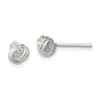 Lex & Lu Sterling Silver Polished and Textured Fancy Post Earrings LAL109550 - Lex & Lu