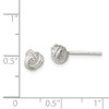 Lex & Lu Sterling Silver Polished and Textured Fancy Post Earrings LAL109550 - 4 - Lex & Lu