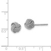 Lex & Lu Sterling Silver w/Rhodium Rope Knot Post Earrings - 4 - Lex & Lu