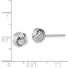 Lex & Lu Sterling Silver w/Rhodium Triple Knot Post Earrings - 4 - Lex & Lu