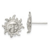 Lex & Lu Sterling Silver Sun Mini Earrings LAL109557 - Lex & Lu