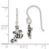 Lex & Lu Sterling Silver and Antiqued Frog Shepherd Hook Earrings - 4 - Lex & Lu