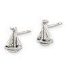 Lex & Lu Sterling Silver Polished and Antiqued Sailboat Post Earrings - 2 - Lex & Lu