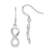 Lex & Lu Sterling Silver Polished Infinity Symbol Shepherd Hook Earrings - Lex & Lu