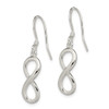 Lex & Lu Sterling Silver Polished Infinity Symbol Shepherd Hook Earrings - 2 - Lex & Lu