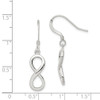 Lex & Lu Sterling Silver Polished Infinity Symbol Shepherd Hook Earrings - 4 - Lex & Lu