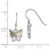 Lex & Lu Sterling Silver w/Rhodium Polished Abalone Butterfly Earrings - 4 - Lex & Lu