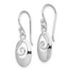 Lex & Lu Sterling Silver w/Rhodium Oval Dangle Shepherd Hook Earrings - 2 - Lex & Lu