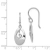 Lex & Lu Sterling Silver w/Rhodium Oval Dangle Shepherd Hook Earrings - 4 - Lex & Lu