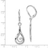 Lex & Lu Sterling Silver w/Rhodium Polished Fancy Dangle Leverback Earrings - 4 - Lex & Lu