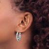 Lex & Lu Sterling Silver w/Rhodium Onyx Hinged Post Earrings LAL109628 - 3 - Lex & Lu