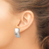 Lex & Lu Sterling Silver Polished Plain Rectangle Post Earrings - 3 - Lex & Lu