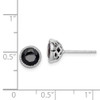 Lex & Lu Sterling Silver w/Rhodium Black Sapphire Post Earrings LAL109644 - 4 - Lex & Lu