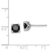 Lex & Lu Sterling Silver w/Rhodium Black Sapphire Post Earrings LAL109649 - 4 - Lex & Lu