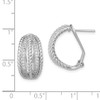 Lex & Lu Sterling Silver w/Rhodium CZ & Rope Omega Back Earrings - 4 - Lex & Lu
