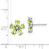 Lex & Lu Sterling Silver Peridot Floral Earrings - 4 - Lex & Lu