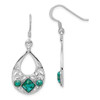 Lex & Lu Sterling Silver w/Rhodium Reconstituted Turquoise Hook Earrings LAL109691 - Lex & Lu