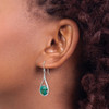 Lex & Lu Sterling Silver w/Rhodium Reconstituted Turquoise Hook Earrings LAL109693 - 3 - Lex & Lu