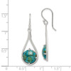 Lex & Lu Sterling Silver w/Rhodium Reconstituted Turquoise Hook Earrings LAL109693 - 4 - Lex & Lu