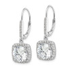 Lex & Lu Sterling Silver Polished CZ Dangle Earrings - 5 - Lex & Lu