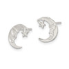 Lex & Lu Sterling Silver Moon Mini Earrings - 2 - Lex & Lu