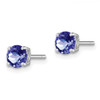 Lex & Lu Sterling Silver Round Tanzanite Post Earrings - 2 - Lex & Lu