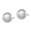 Lex & Lu Sterling Silver 9-10mm Grey FW Cultured Round Pearl Stud Earrings - 2 - Lex & Lu