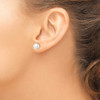 Lex & Lu Sterling Silver 8-9mm White FW Cultured Round Pearl Stud Earrings - 3 - Lex & Lu