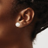 Lex & Lu Sterling Silver 10-11mm White FW Cultured Round Pearl Stud Earrings - 3 - Lex & Lu