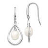 Lex & Lu Sterling Silver 6-7mm White FW Cultured Pearl Dangle Earrings - Lex & Lu